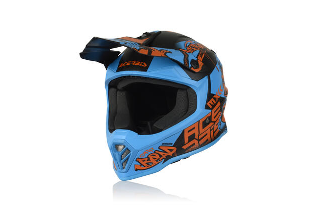 Acerbis Caschi Cross Blu/rosso Bambino