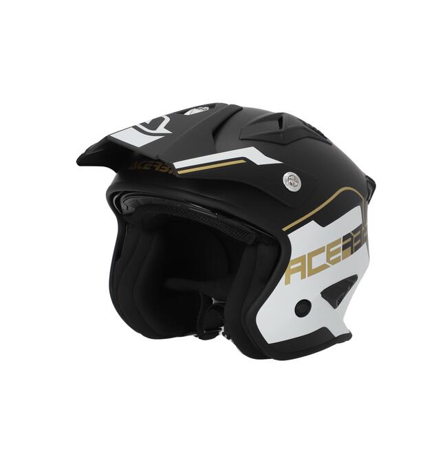 Acerbis Caschi Jet Nero/bianco/oro