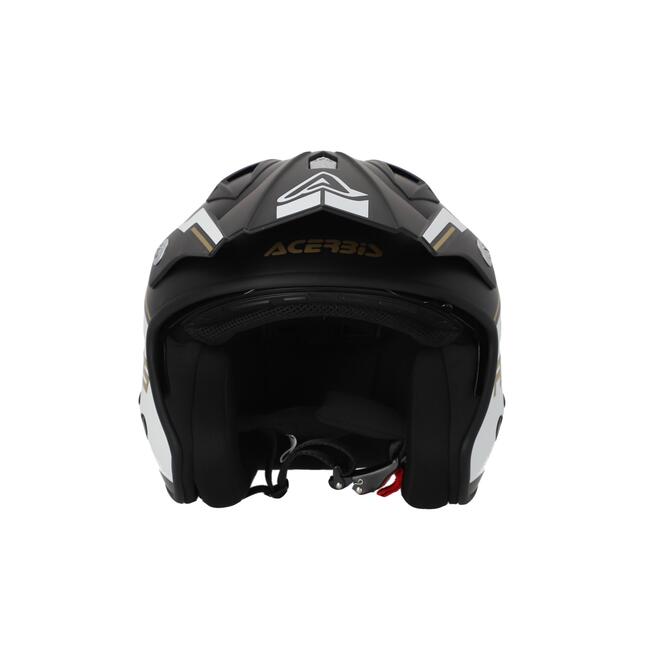 Caschi Jet Nero/bianco/oro Acerbis