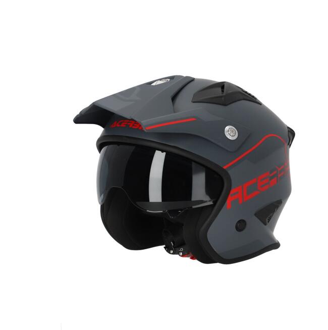 Acerbis Caschi Jet Grigio/rosso