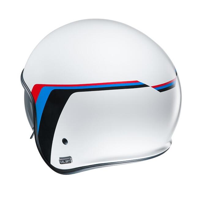 Casco Jet V30 Osor Mc10 White Blue Red Hjc