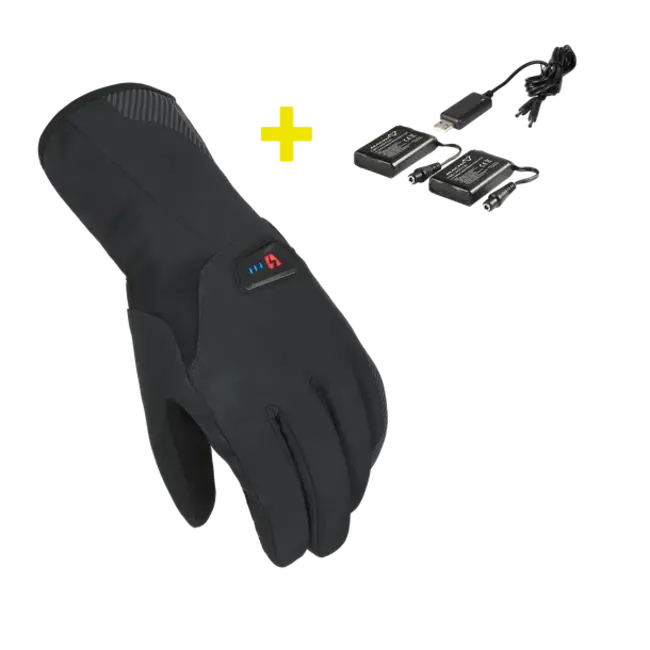 Macna Guanti Moto Riscaldati Nero