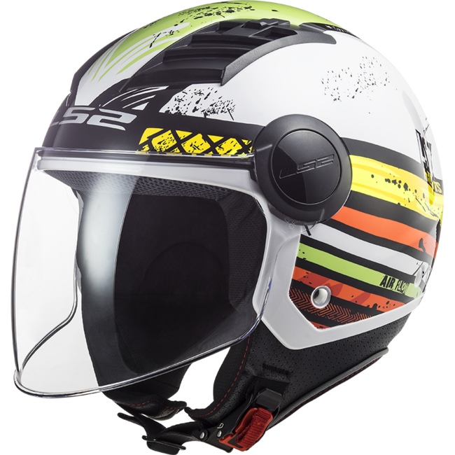 Casco Jet Ls2 Of562 Airflow Ronnie Bianco Verde