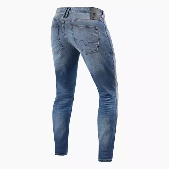 Revit Pantaloni Da Moto Blu Medio Slavato Uomo