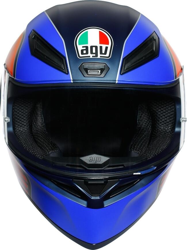 Casco Integrale K-1 E2205 Power Matt Dark Blue Orange White Agv