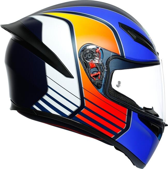 Casco Integrale K-1 E2205 Power Matt Dark Blue Orange White Agv