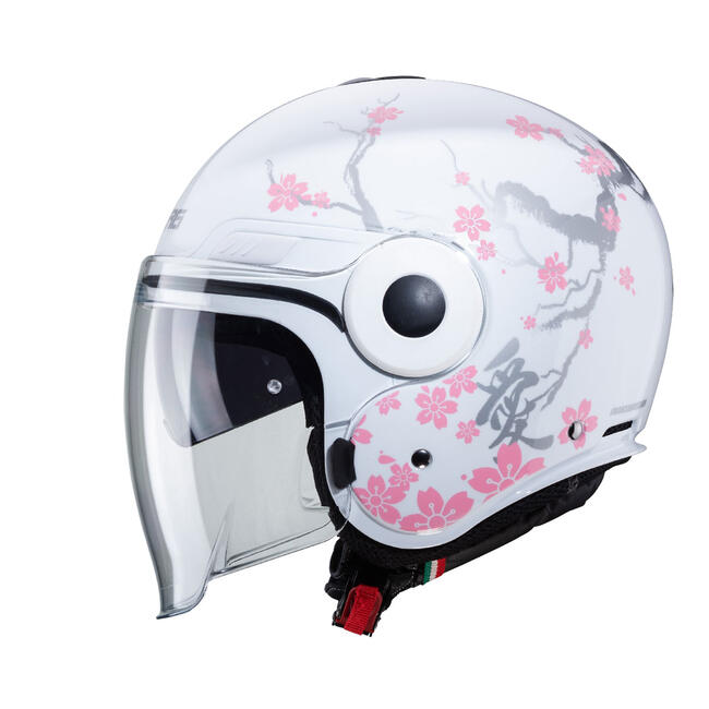 Caschi Jet Bianco/rosa Caberg Unisex