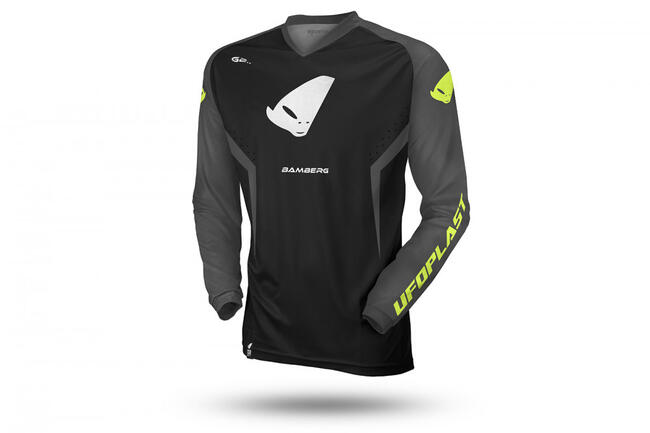 Maglia Motocross Bamberg Ufo Nero/arancio Blu/bianco Grigio