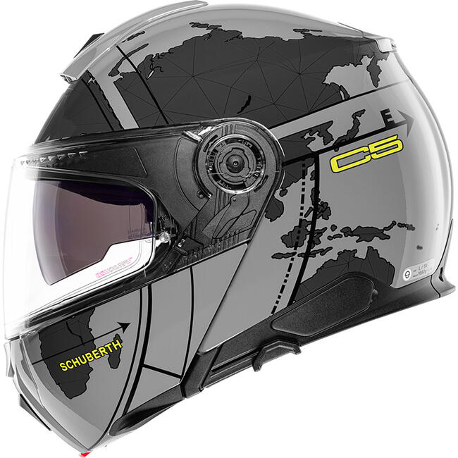 CASCO MODULARE C5 SCHUBERTH GLOBE GREY NUOVA OMOLOGAZIONE ECE 22.06   FuorigiriWeb 