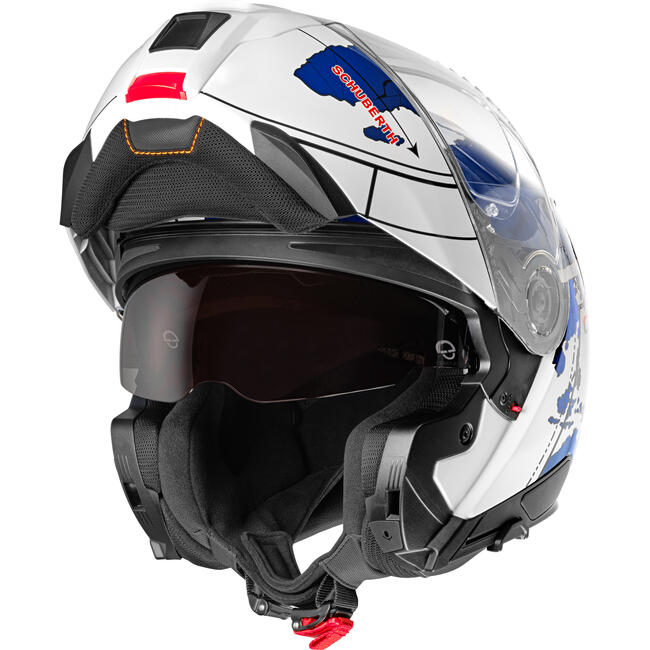 Casco Modulare C5 Schuberth Globe Blu Nuova Omologazione Ece 22.06