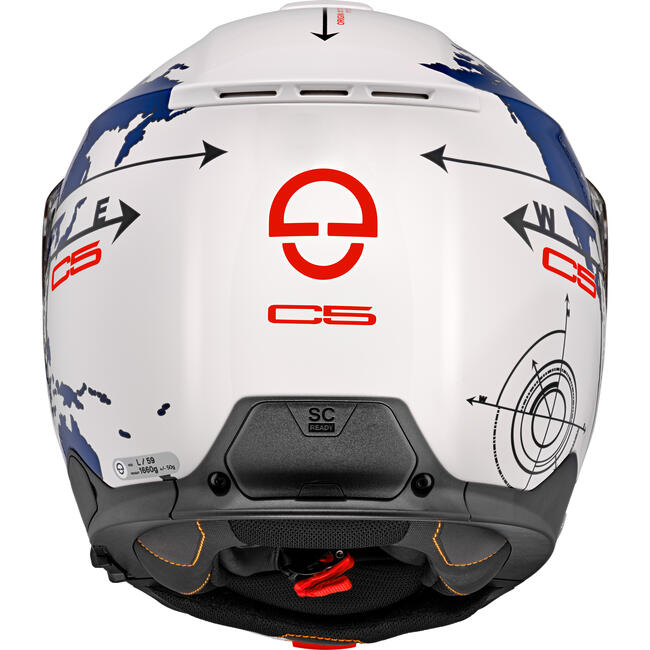 Casco Modulare C5 Schuberth Globe Blu Nuova Omologazione Ece 22.06