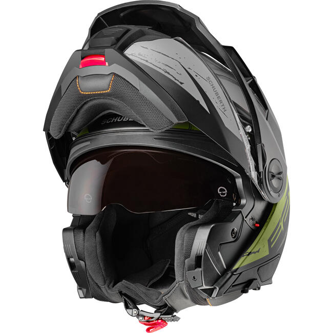 Casco E2 Explorer Green Nuova Omologazione Ece 22-06 Schuberth