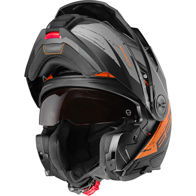 Casco E2 Explorer Orange  Nuova Omologazione Ece 22-06 Schuberth