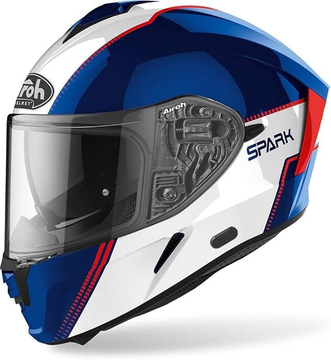 Casco Integrale Spark Flow Blu Rosso Airoh