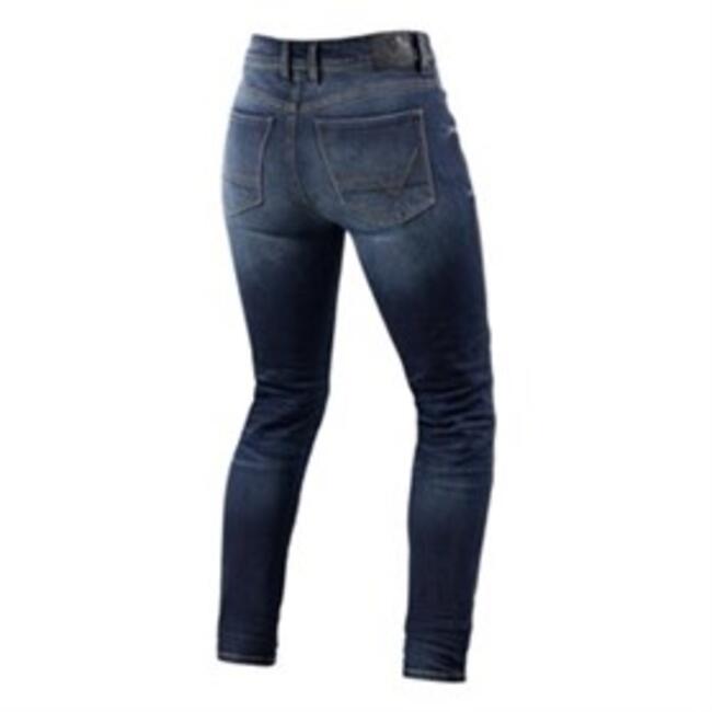 Pantaloni Da Moto Blu Medio Slavato Revit Donna