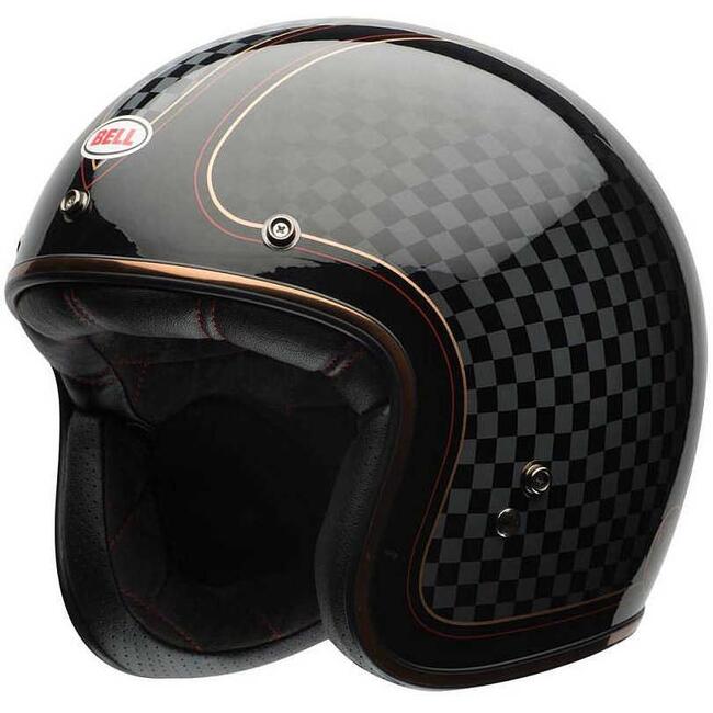 CASCO  JET CUSTOM 500  DLX SE RSD CHECK IT BLACK GOLD BELL   FuorigiriWeb 