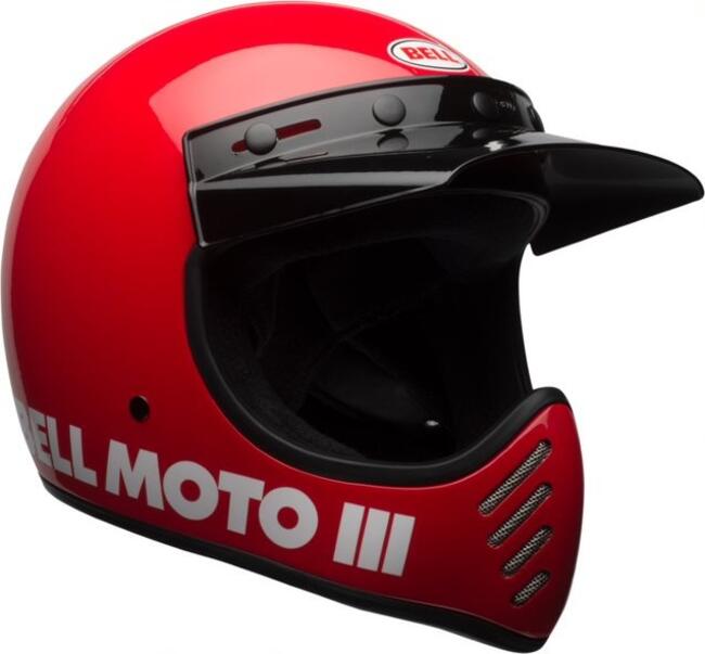 CASCO INTEGRALE MOTO-3 CLASSIC GLOSS RED NUOVA OMOLOGAZIONE ECE 22-06 BELL   FuorigiriWeb 