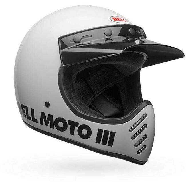 CASCO INTEGRALE MOTO-3 CLASSIC GLOSS  WHITE BELL   FuorigiriWeb 