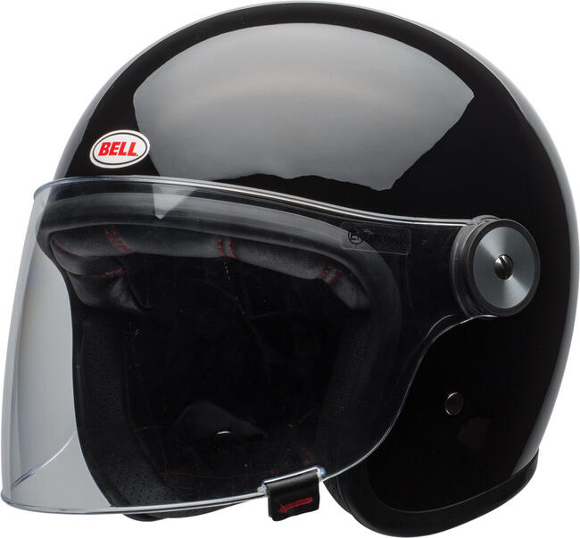 Casco Jet Riot Solid Gloss Black Bell