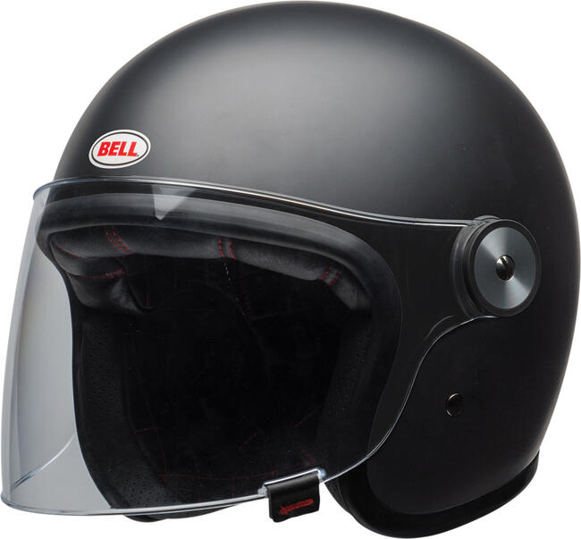 Casco Jet Riot Solid Matte Black Bell Nero