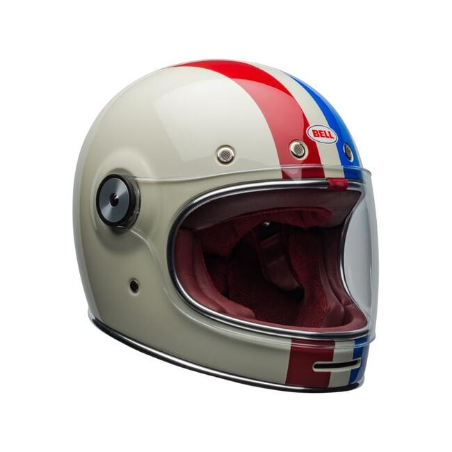 CASCO INTEGRALE BULLIT DLX COMMAND VINTAGE WHITE RED BLUE BELL   FuorigiriWeb 