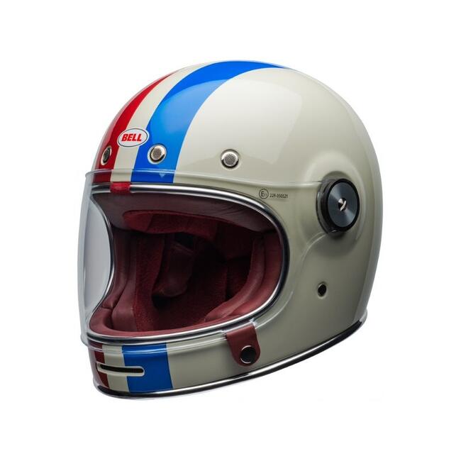 Casco Integrale Bullit Dlx Command Vintage White Red Blue Bell