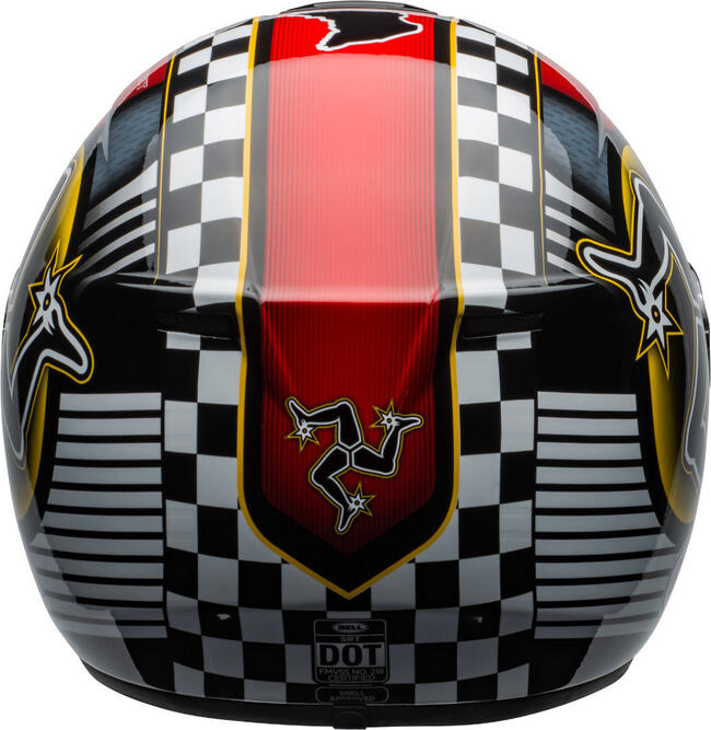 Casco Integrale Srt Isle Of Man Gloss Black Red Bell