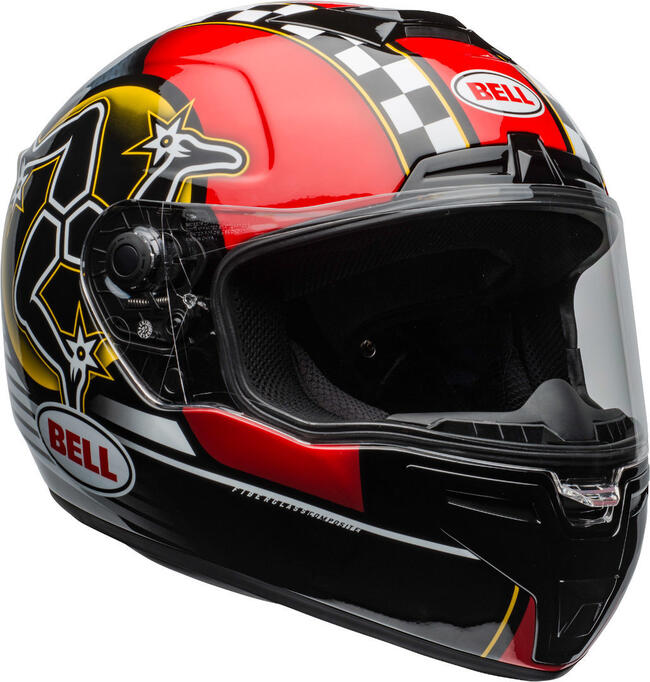 Casco Integrale Srt Isle Of Man Gloss Black Red Bell