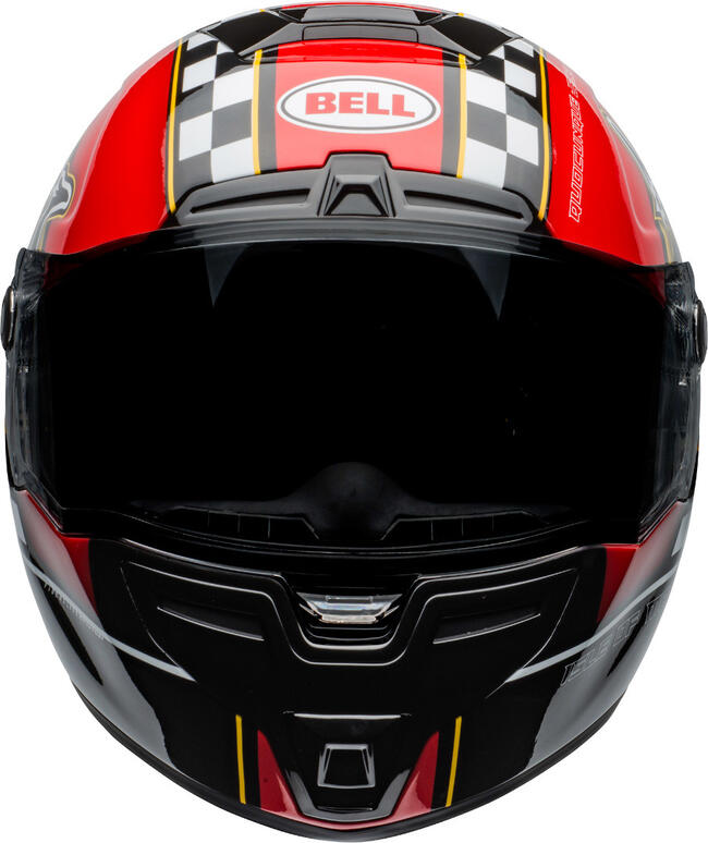 Casco Integrale Srt Isle Of Man Gloss Black Red Bell