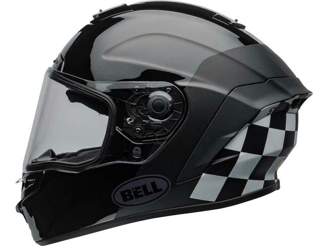 CASCO INTEGRALE STAR DLX MIPS LUX CHECKERS MATTE GLOSS BLACK WHITE BELL   FuorigiriWeb 