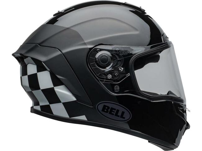 Casco Integrale Star Dlx Mips Lux Checkers Matte Gloss Black White Bell