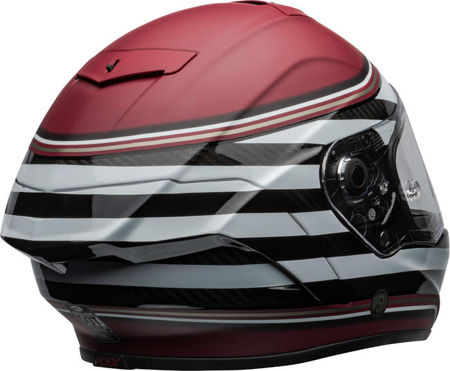 Casco Race Star Flex Dlx Rsdzone Matte Gloss White Candy Red Bell