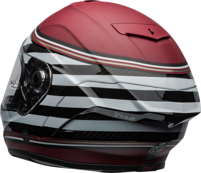 Casco Race Star Flex Dlx Rsdzone Matte Gloss White Candy Red Bell