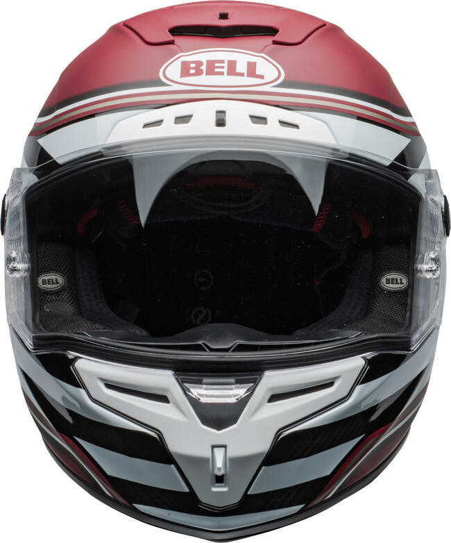 Casco Race Star Flex Dlx Rsdzone Matte Gloss White Candy Red Bell