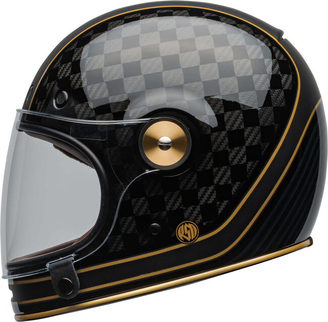 Casco Integrale Bullitt Carbon Rsd Check It Matte Gloss Black Bell