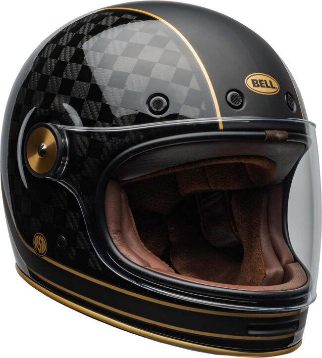 Casco Integrale Bullitt Carbon Rsd Check It Matte Gloss Black Bell