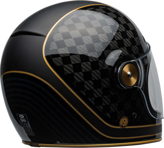 Casco Integrale Bullitt Carbon Rsd Check It Matte Gloss Black Bell