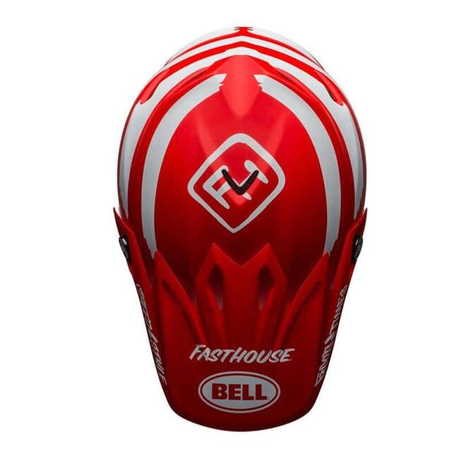 Casco Cross Moto-9 Mips Fasthouse Signia Matte Red White Bell