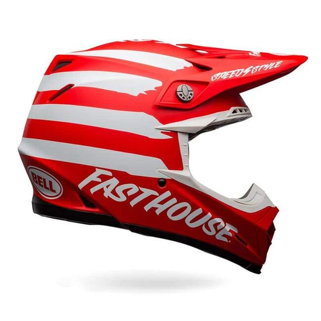 Casco Cross Moto-9 Mips Fasthouse Signia Matte Red White Bell