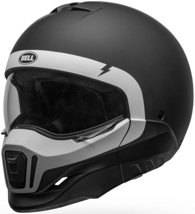 Casco Modulare Broozer Cranium  Matte Black White Bell Nero/bianco