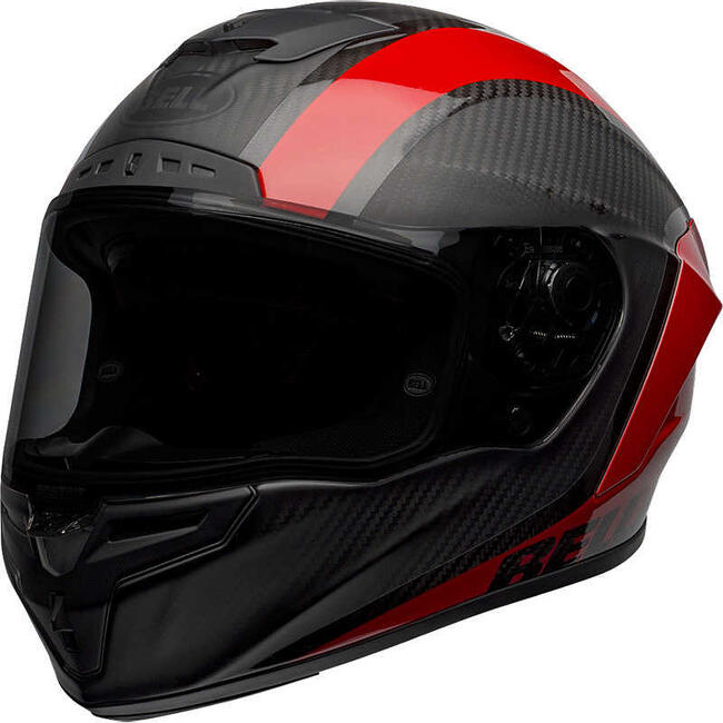 Casco Race Star Flex Dlx  Tntrm2 Matte Gloss Black Red Bell Nero/rosso