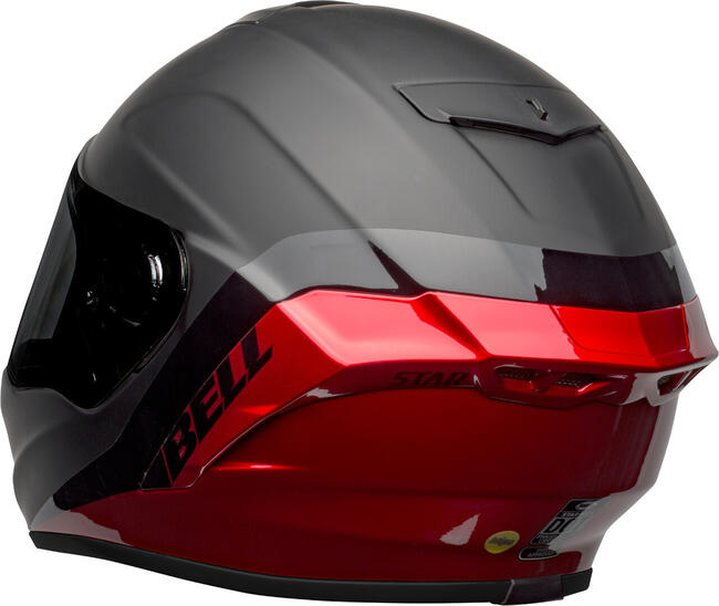 Casco Integrale Star Dlx Mips Shockwave Matte Gloss Black Candy Red Bell