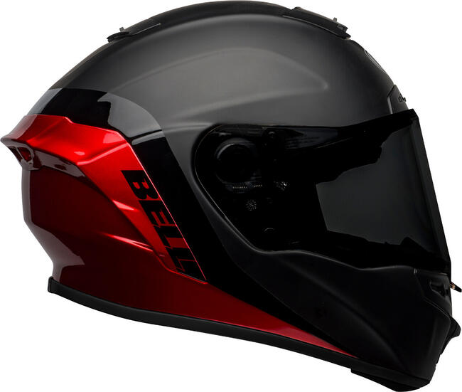 Casco Integrale Star Dlx Mips Shockwave Matte Gloss Black Candy Red Bell