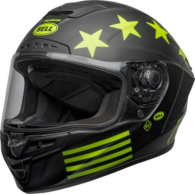 CASCO INTEGRALE STAR DLX MIPS FASTHOUSE VICTORY CIRCLE MATTE BLACK HI-VIZ BELL   FuorigiriWeb 