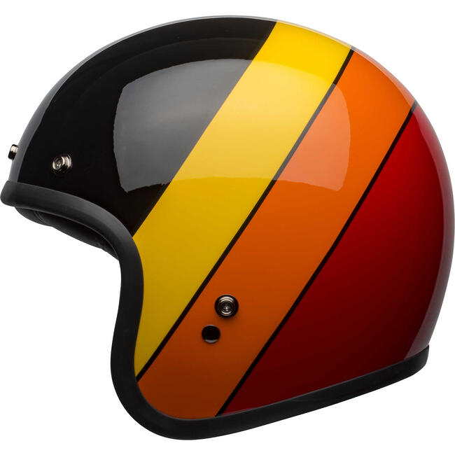 Casco Jet Custom 500 Riff Gloss Black Yellow Orange Red Bell