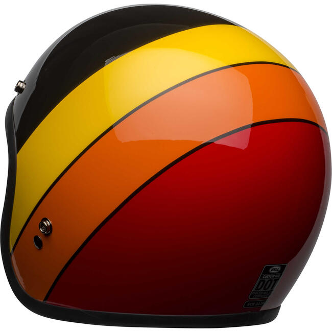 Casco Jet Custom 500 Riff Gloss Black Yellow Orange Red Bell