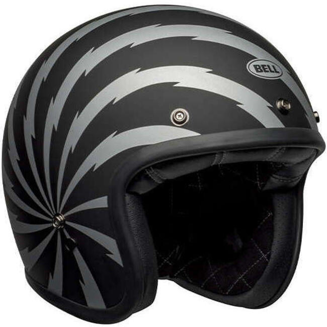 CASCO JET CUSTOM 500 VERTIGO MATTE BLACK SILVER BELL   FuorigiriWeb 