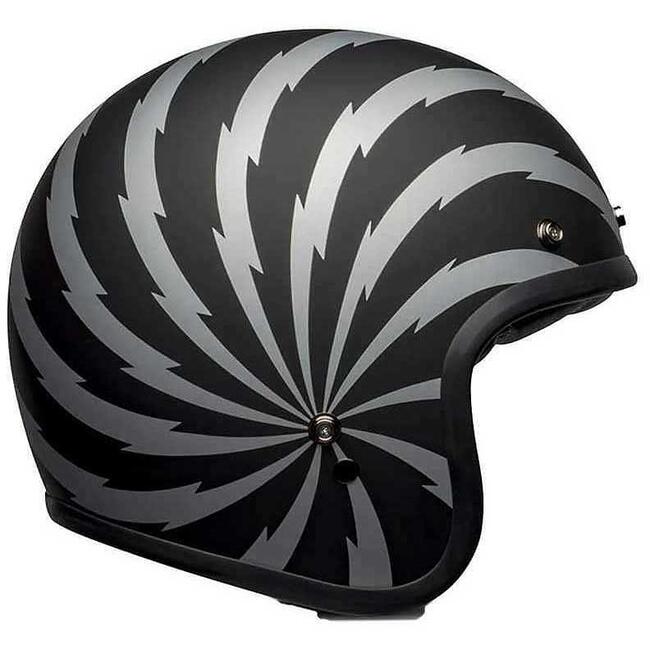 Casco Jet Custom 500 Vertigo Matte Black Silver Bell