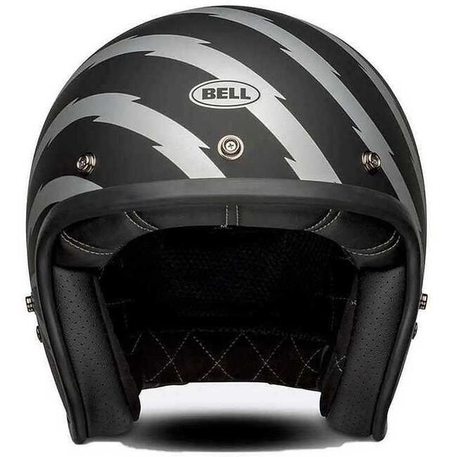 Casco Jet Custom 500 Vertigo Matte Black Silver Bell