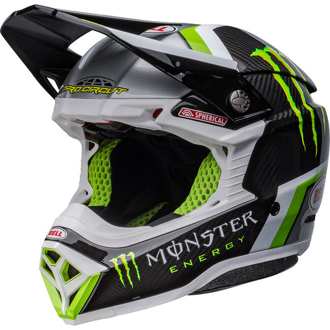 Casco Integrale Moto-10 Spherical Pro Circuit Replica Gloss Black Green